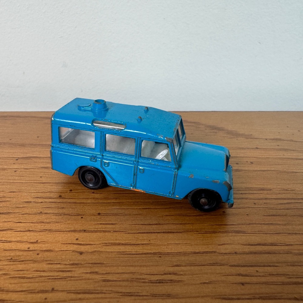 Vintage Matchbox Series No 12 Land Rover Safari Lesney Made in England Blue‎